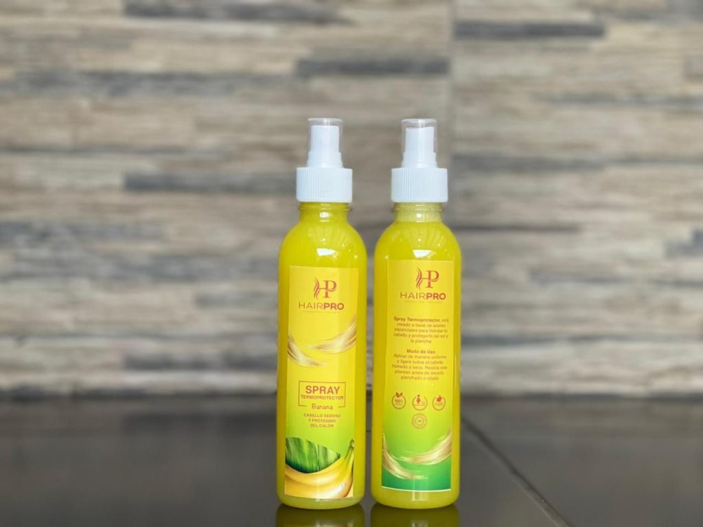 Spray banana termoprotector