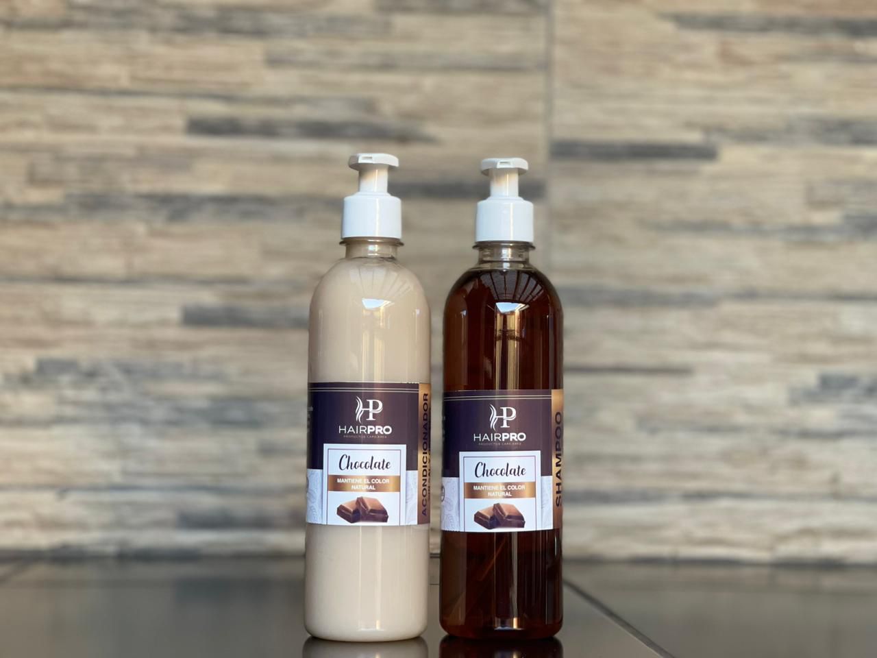 Shampoo y acondicionador chocolate
