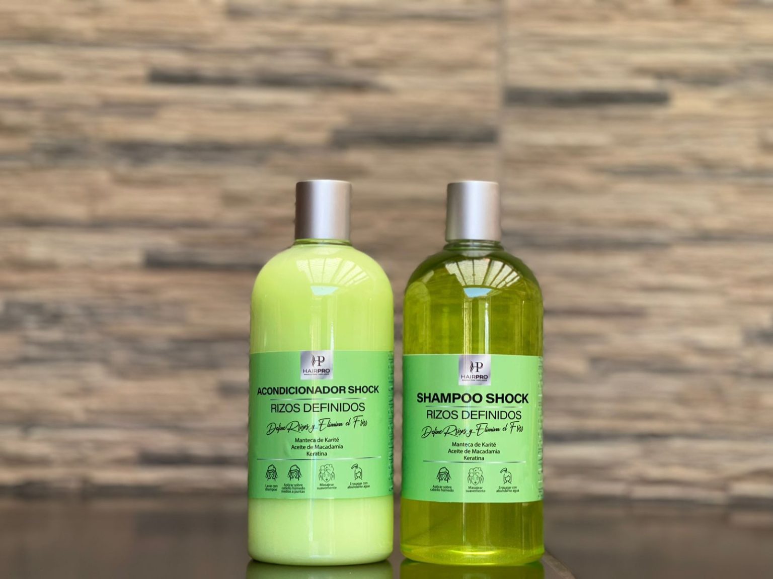 Shampoo y acondicionador shock rizos definidos